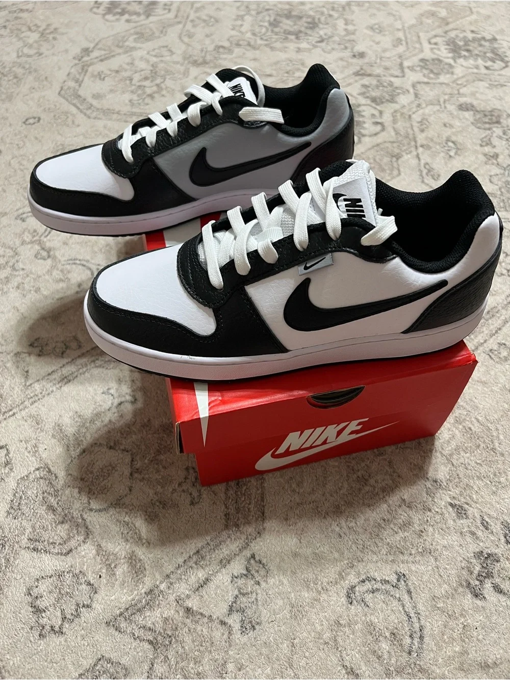 Nike Ebernon Low Premium (White/Black/Wolf Grey)